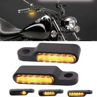 ┇๑۩ 2Pcs Motorcycle Led Turn Signals Light Amber Running Lamp Handlebar Blinker Indicators Lamps 12V for Harley Davidson Accessories