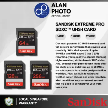 SanDisk Extreme Pro 256GB XXD 200MB/s SDXC Class 10 V30