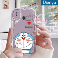 Dienya เคส M10s A32 A20 A30ลายการ์ตูนโดราเอมอนน่ารักขอบคลื่นเนื้อครีมกันกระแทกแบบใสนิ่มเคสมือถือโปร่งใสลายกล้องถ่ายรูปสร้างสรรค์เคสป้องกันอ่อนโยนแบบเรียบง่าย