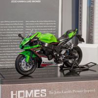 WELLY 1:12คาวาซากินินจา ZX-10R หนักตู้รถไฟล้อแม็ก D Iecast ข้ามประเทศแข่งรถจักรยานยนต์รุ่นโลหะเด็กของเล่นของขวัญ