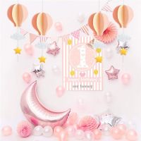 【hot】◘℗  4Pcs Paper Hanging Pendant for Baby Shower Birthday Mariage Hot Air Decoration