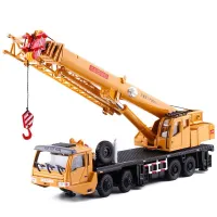 1:55 Lifter Alloy Model with 4 Front Wheel Steering Linkage 360 Degree Rotate Work Platform Crane Children Gifts