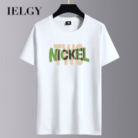 IELGY เสื้อยืดผู้ชาย,S-6XL ใหม่ฤดูร้อนรอบคอหลวมเสื้อนักเรียนผ้าฝ้าย