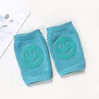 [Fast delivery] High-end 2020 summer baby knee pads anti-fall baby toddler crawling pure cotton breathable anti-bump smiley face knee pads and elbow pads