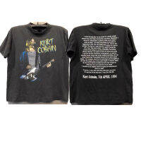 แฟชั่น Nirvana band kurt donald cobain แขนสั้นพิมพ์เสื้อยืดฤดูร้อน T-shirtmen