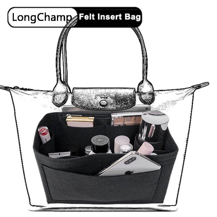 ออแกไนเซอร์สำหรับ-longchamp-felt-purse-ใส่กระเป๋าผู้หญิงแต่งหน้ากระเป๋าถือ-shapers-กระเป๋าเก็บเครื่องสำอาง-tote-inner-divider