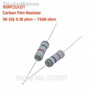 【hot】∈ 100PCS/LOT 1W 5 Carbon Film Resistor 0.1R - 750R 0.1 0.5 1 4.7 10 47 200 270 470 560 750 ohm Resistance