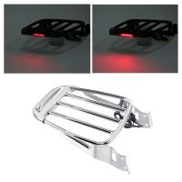 Motorcycle Two-Up Luggage Rack W/ LED Light For Harley Heritage Softail Classic Sportster Iron XL883 1200 2004-2022