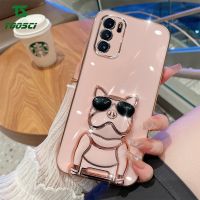 3D สุดเท่แบบหรูหราบูลด็อกชุบตัวยึดแบบยืดได้ฝาหลัง TPU แบบเคสโทรศัพท์ HP สำหรับ OPPO A17/A16/A74/A95/A93/A55/A54/A36/A76/A96/A16K/A16e/A57/a94/A15/A15S/A53/A58/A78/A77/A77S A33 A32