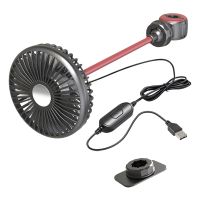 USB Portable Fan for Car Backseat Fan, 360Degree 3 Speeds Strong Wind 5V Fan with Adjustable Clip Electric Car Seat Fan