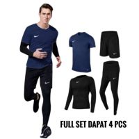 CODna68138 Mens Sports Suit 4 IN 1 JERSEY Shirt Cuff Shirt Shorts And Long Leggings