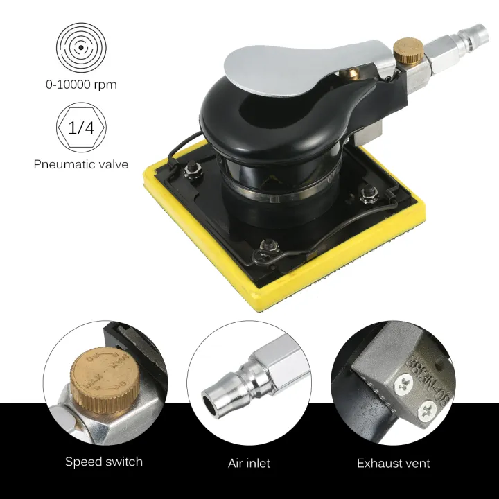 Pneumatic Random Orbit Sander Air Sander Polisher Palm Sander for Car Paint Care Rust Removal