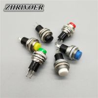 6Pcs 10mm DS-211/DS-213 Self-reset Plastic Push Button Switch Momentary 1A 125VAC 2PIN 6Color Electrical Circuitry  Parts