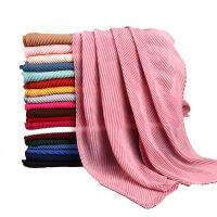 Jifang Hot TR ผ้าฝ้ายจีบ Crumple ธรรมดา Shawl Hijab Head ผ้าพันคอพร้อมสต็อก WJ163