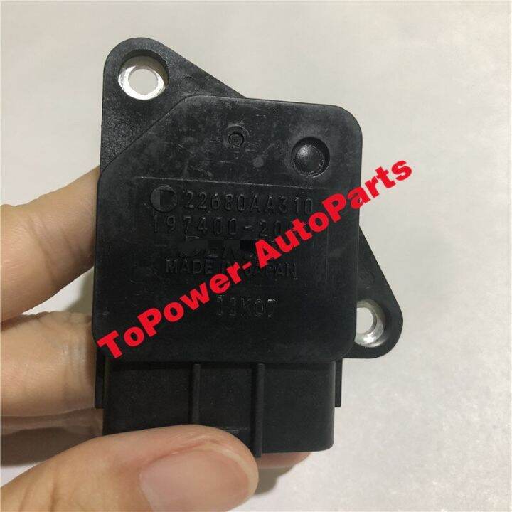 มิเตอร์วัตการไหลเวียนอากาศมวล-oem-22680-aa310-197400-2090สำหรับ-ssubaru-impreze-forester-baza-2001-2008เซนเซอร์วัดการไหลเชิงมวลของลม22680aa310-1974002090