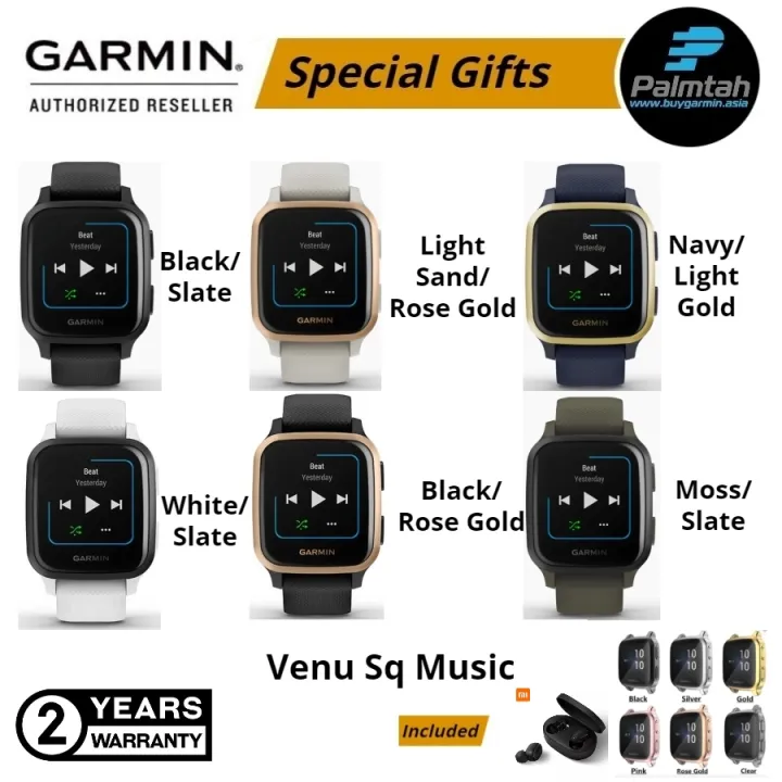 Garmin Venu Sq Music Edition Smartwatch with Special Gifts Worth Up To RM491