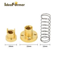 T8 Anti Backlash Spring Loaded Nut Elimination Gap Nut For Lead 2/4/8mm Acme Thread Rod Lead Screws DIY CNC 3D Printer Parts.