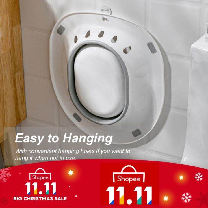 Sitz Bath for Toilet Collapsible Seat Sitz Foldable Squat Free Sitz