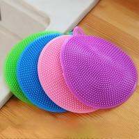 2pcs Silicone Scrubber Silicone Sponges Multipurpose Kitchen Scrub Brush For Dish Pot And Veggies Fruit Kitchen Washing