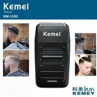 Kemei KM-1102 ชาร์จแบบไร้สายสำหรับผู้ชาย Twin Blade Reciprocating มีดโกนหนวด Face Care Multifunction Strong Trimmer