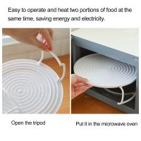 Useful Microwave Tray Round Folding Style Steamer Rack Creative PP Material Steam Holder Kitchen Tools