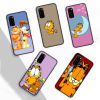 121GT Garfield Cat อ่อนนุ่ม เคสโทรศัพท์ หรับ iPhone 11 8 5s 6 XS XR 6s 7 5 Pro X Max Plus SE ปก (Black)