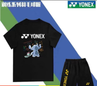 Yonex เสื้อผ้าลายกีฬาปิงปองใหม่2023ฤดูร้อนซึมซับเหงื่อแห้งเร็วชุดออกกำลังกายระบายอากาศสำหรับผู้ชายและผู้หญิงกีฬากลางแจ้ง