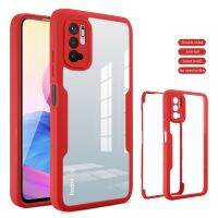 【Electronic Store】360เคสแบบเต็มตัวสำหรับ Xiaomi Redmi หมายเหตุ11 11S 10 9 Pro Max 9A 9C 9T POCO M3 X3 NFC สองด้าน Coque โปร่งใสปกป้องฝาครอบ