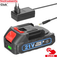 Instruments เซ็ตแบตเตอรี่ลิเธียมและตัวแปลงแบตเตอรี่ไฟฟ้าแบบชาร์จไฟได้21V,เครื่องจ่ายไฟฟ้าทดแทนแบตเตอรี่พร้อมไฟแสดงระดับแบตเตอรี่