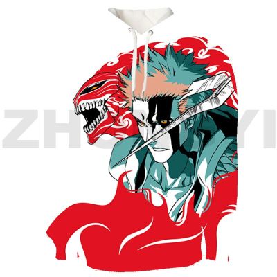 ญี่ปุ่นอะนิเมะBleach 3D Hoodie Kurosaki Ichigo Harajuku PlusขนาดHoodiesวัยรุ่นสวมใส่แฟชั่นHoodieผู้ชายStreetwearผู้หญิง