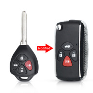 Dandkey Vỏ chìa khóa xe hơi ô tô từ xa dạng gập nắp lật 2 3 4 nút cải tiến thumbnail