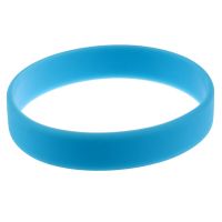 “：{+ 2Pcs Fashion Silicone Ruer Elasticity Wristband Wrist Band Cuff Bracelet Bangle, White &amp; Sky Blue