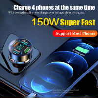 Car Charger Fast CHARGING 150W 4 Port 13 PRO MAX 14 12 11 Min Xiaomi Samsung OnePlus OPPO