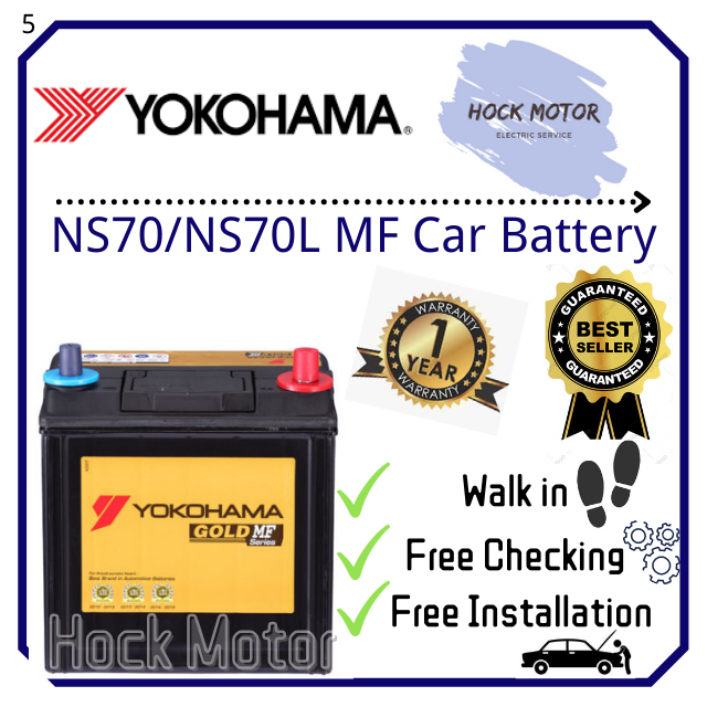 Yokohama Gold MF battery NS70/NS70L/55D23L/65D26L Lazada
