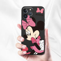 เคสด้านหลังสำหรับ Iphone 15 Pro Max Iphone 15 Plus,เคสด้านหลังปกป้องกล้องซิลิโคนนุ่มเหลวจาก Disney Akimbo Mickey Minnie เคสโทรศัพท์