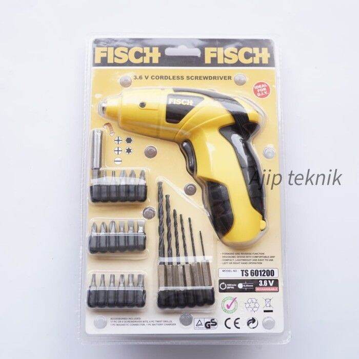 Fisch Mesin Bor Obeng Baterai Cordless Screwdriver Lazada Indonesia