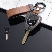 05d5 Zinc Alloy Leather Car Key Case For Jeep Wrangler Compass Patriot Liberty Chrysler 300 PT Dodge JCUV Caliber Nitro Accessories