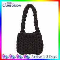 Ladies Casual Bag Hand-woven Female Casual Tote Foldable Fashion Soft Wear-resistant Lightweight Holiday Gifts for Work School