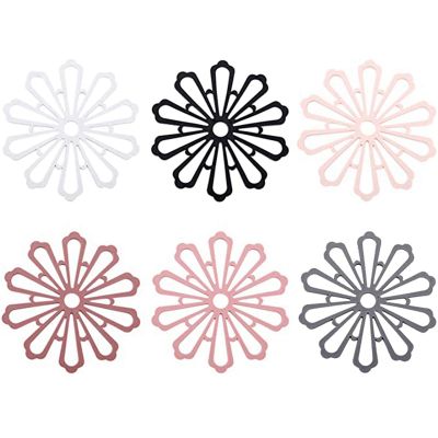 Silicone Trivet Mat for Hot Dishes Hot Pads for Kitchen Counter Trivets for Hot Pots and Pans Heat Resistant Mats 6Pcs