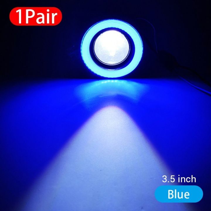 2pcs-angel-eye-fog-lamp-2-5-3-0-3-5-64mm-76mm-89mm-12v-universal-cob-led-drl-driving-light-white-blue-yellow-auto-signal-lamp