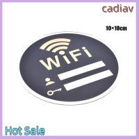 ของขวัญคริสต์มาส Cadiav ป้ายสัญญาณ WIFI 3D กระจกอะคริลิคสติกเกอร์ติดผนังเขียนด้วยลายมือรหัสผ่านบัญชี