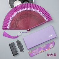 Delicate Gift Box Handmade Folding Fanbamboo Fan For Girls Partiesladies Dance To Dance Party Hand Fandaily Home Craft Fan