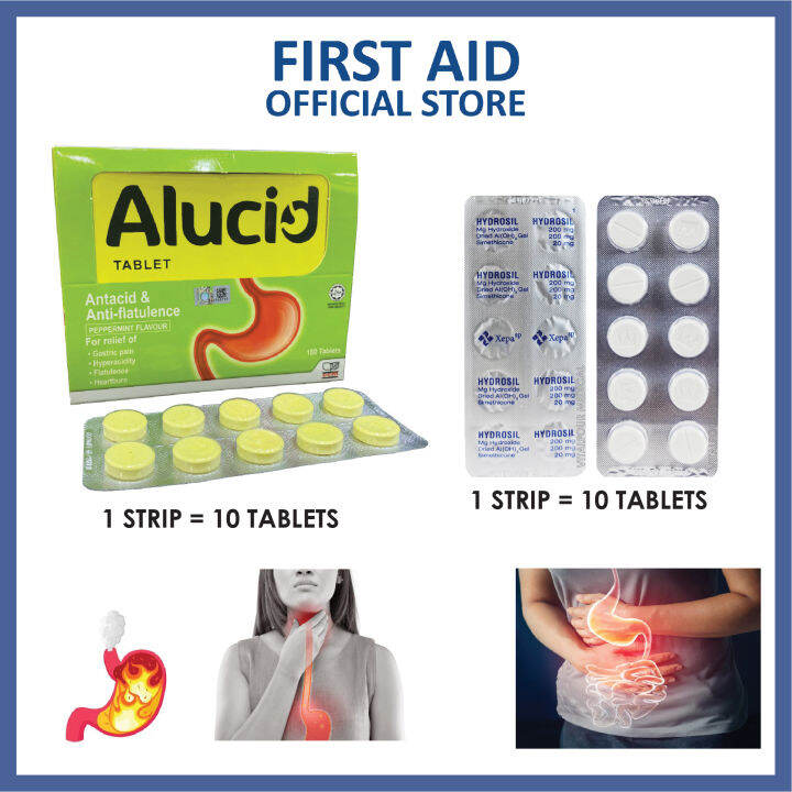 Alucid Hydrosil Antacid Ubat Kunyah Gastrik Ubat Gastrik Ubat Gastric
