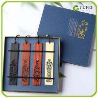 CUFEI 4Pcs หลากสี ชุดที่คั่นหนังสือไม้ สี่เหลี่ยมผืนผ้าทรงสี่เหลี่ยม กลวงออก ที่คั่นหนังสือย้อนยุค ทนทานต่อการใช้งาน ที่มีคุณภาพสูง ที่คั่นหนังสือภาษาจีน ผู้ชายผู้หญิงเพื่อนสาวครูของขวัญวันเกิด