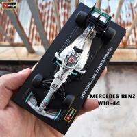 F1 1:43 Bburago Mercedes Benz 2019ฝาครอบฝุ่นอะคริลิคสูตร W10-44ตกแต่งจำลองของเล่นแบบชุดสะสมแม่พิมพ์หล่อ