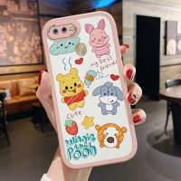 เคสโทรศัพท์สำหรับ OPPO A7 A77 5G A76 A74 Oppoa76 Oppoa74 Oppoa77ใหม่ Slim ผิวการ์ตูน Pooh หนังกลับ Soft ซิลิโคน PU หนังปกคลุมกรณีโทรศัพท์