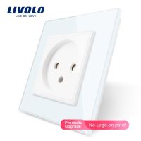 มาตรฐานอียู Livolo แผงแก้วคริสตัลสีขาวเต้าเสียบไฟอิสราเอล Ac 100 ~ 250โวลต์16a ปลั๊กไฟติดผนังเต้าเสียบไฟ Vl-c7c1il-11