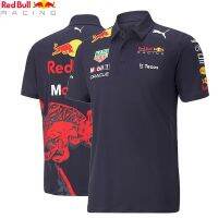 เสื้อยืดฤดูร้อนแขนสั้นยูนิเซ็กส์เสื้อโปโลทีมกระทิงแดงชุดแข่งรถ F1ใหม่2022