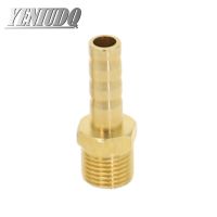 Brass Pipe Fitting 4mm-12mm Hose Barb Tail M10 M12 M14 M16 M20 Metric Male Thread Connector Joint Copper Coupler Adapter