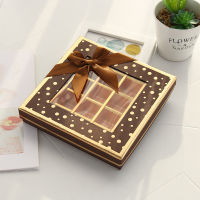 Grid Magnetic Empty Window Handmade Chocolate Christmas Gift